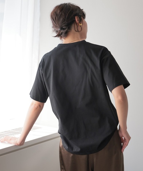 SOTT(ソット)の「Terrace Photo Tee / テラスフォトTシャツ(Tシャツ/カットソー・レディース・チャコールグレー/ブラック/オフホワイト・FREE)」の9枚目の写真