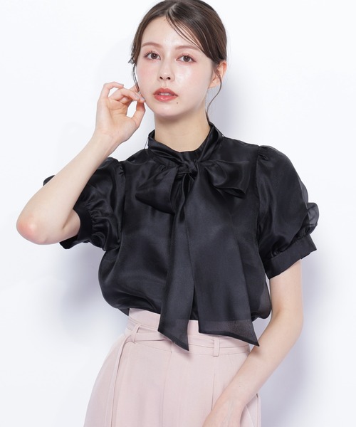 JILL by JILL STUART（ジルバイジルスチュアート）の「◇バルーンスリーブボウタイブラウス（シャツ/ブラウス・レディース・ホワイト/ブラック/ピンク・FREE）」の22枚目の写真