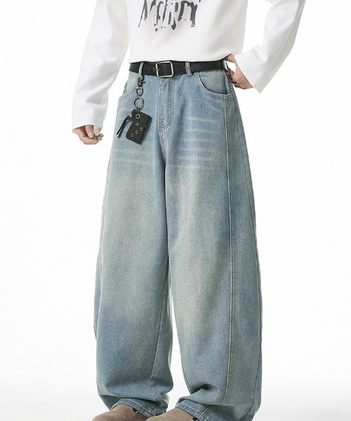 REBALANCE（リバランス）の「レトロワイドデニムパンツ_メンズ（デニムパンツ・メンズ・B/D/C/A・X-LARGE/LARGE/MEDIUM）」の11枚目の写真
