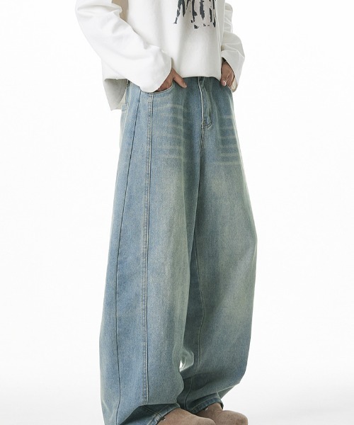 REBALANCE（リバランス）の「レトロワイドデニムパンツ_メンズ（デニムパンツ・メンズ・B/D/C/A・X-LARGE/LARGE/MEDIUM）」の12枚目の写真