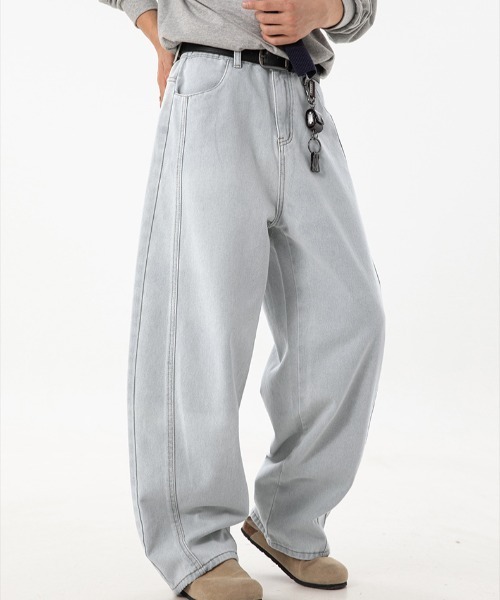 REBALANCE(リバランス)の「レトロワイドデニムパンツ_メンズ(デニムパンツ・メンズ・B/D/C/A・X-LARGE/LARGE/MEDIUM)」の20枚目の写真