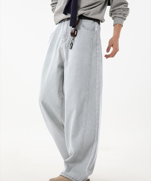 REBALANCE(リバランス)の「レトロワイドデニムパンツ_メンズ(デニムパンツ・メンズ・B/D/C/A・X-LARGE/LARGE/MEDIUM)」の21枚目の写真