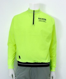 <MENS>【メンズ】ハーフジップリブ切替プルオーバー