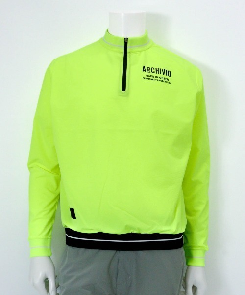 archivio(アルチビオ)の「<MENS>【メンズ】ハーフジップリブ切替プルオーバー(スウェット・メンズ・ブラック/イエロー/グレー・LL/M/L)」の3枚目の写真