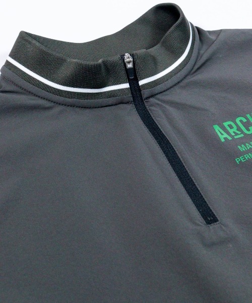 archivio(アルチビオ)の「<MENS>【メンズ】ハーフジップリブ切替プルオーバー(スウェット・メンズ・ブラック/イエロー/グレー・LL/M/L)」の6枚目の写真
