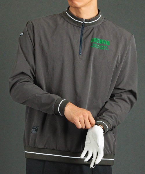 archivio(アルチビオ)の「<MENS>【メンズ】ハーフジップリブ切替プルオーバー(スウェット・メンズ・ブラック/イエロー/グレー・LL/M/L)」の16枚目の写真