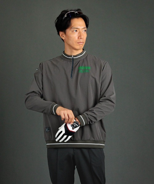 archivio(アルチビオ)の「<MENS>【メンズ】ハーフジップリブ切替プルオーバー(スウェット・メンズ・ブラック/イエロー/グレー・LL/M/L)」の18枚目の写真
