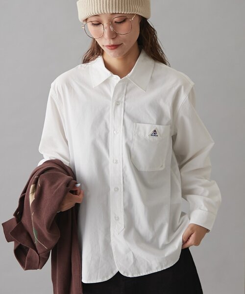 GEVACO(ゲバコ)の「【GEVACO】ベーシック起毛シャツ(シャツ/ブラウス・レディース・ホワイト/ベージュ/ブラック・MEDIUM/LARGE/SMALL)」の8枚目の写真