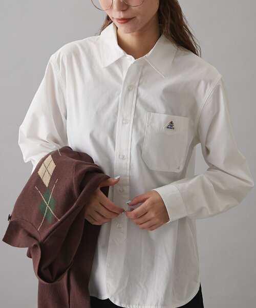 GEVACO(ゲバコ)の「【GEVACO】ベーシック起毛シャツ(シャツ/ブラウス・レディース・ホワイト/ベージュ/ブラック・MEDIUM/LARGE/SMALL)」の9枚目の写真