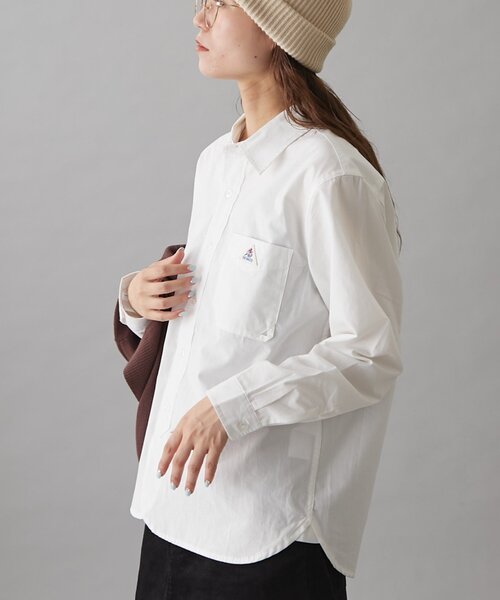 GEVACO(ゲバコ)の「【GEVACO】ベーシック起毛シャツ(シャツ/ブラウス・レディース・ホワイト/ベージュ/ブラック・MEDIUM/LARGE/SMALL)」の12枚目の写真