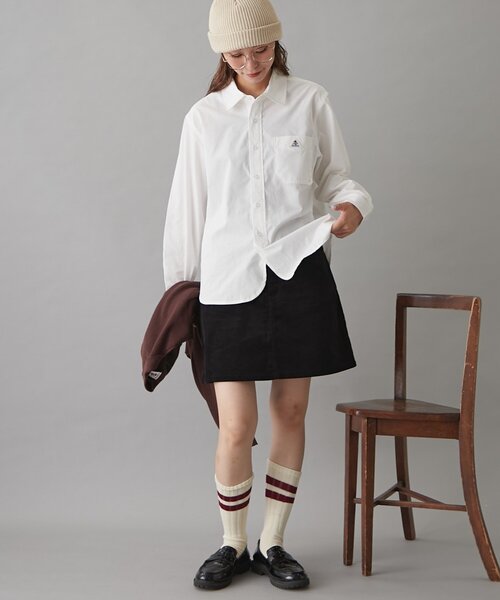 GEVACO(ゲバコ)の「【GEVACO】ベーシック起毛シャツ(シャツ/ブラウス・レディース・ホワイト/ベージュ/ブラック・MEDIUM/LARGE/SMALL)」の14枚目の写真