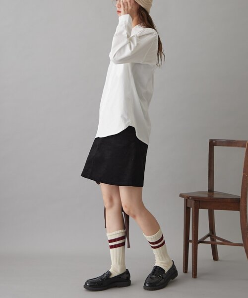 GEVACO(ゲバコ)の「【GEVACO】ベーシック起毛シャツ(シャツ/ブラウス・レディース・ホワイト/ベージュ/ブラック・MEDIUM/LARGE/SMALL)」の17枚目の写真