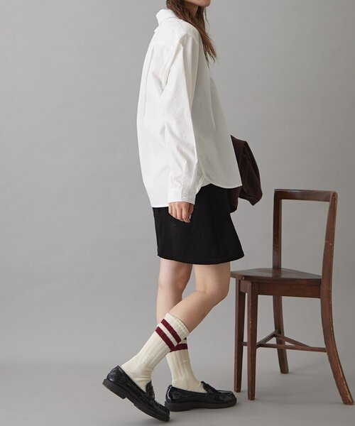 GEVACO(ゲバコ)の「【GEVACO】ベーシック起毛シャツ(シャツ/ブラウス・レディース・ホワイト/ベージュ/ブラック・MEDIUM/LARGE/SMALL)」の19枚目の写真