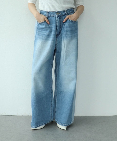 Cepica(セピカ)の「サイドラインデニムパンツ(デニムパンツ・レディース・ブルー・FREE)」の6枚目の写真