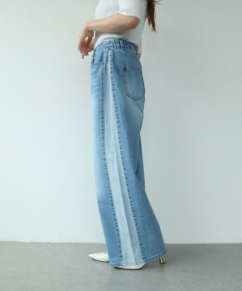Cepica(セピカ)の「サイドラインデニムパンツ(デニムパンツ・レディース・ブルー・FREE)」の8枚目の写真