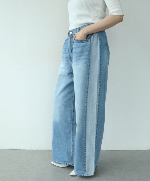 Cepica(セピカ)の「サイドラインデニムパンツ(デニムパンツ・レディース・ブルー・FREE)」の9枚目の写真