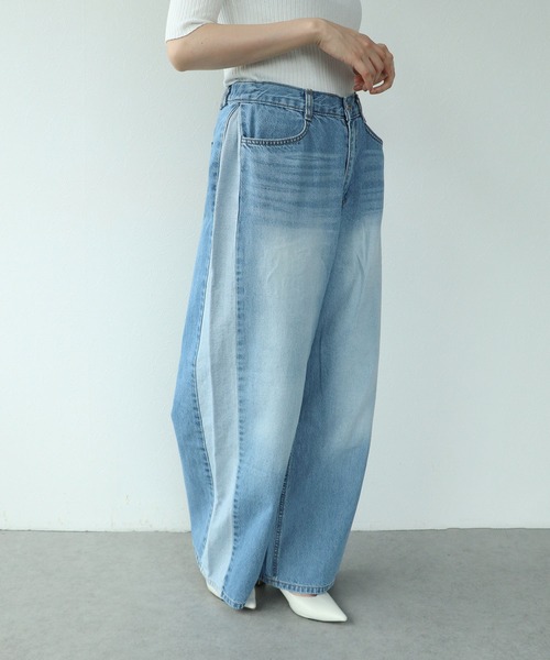 Cepica(セピカ)の「サイドラインデニムパンツ(デニムパンツ・レディース・ブルー・FREE)」の10枚目の写真