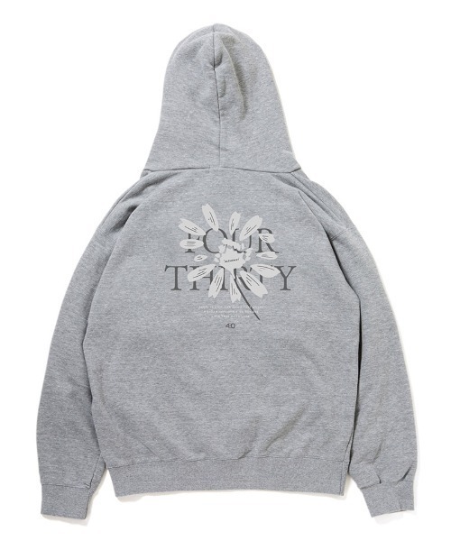 430（フォーサーティ）の「mpa3897-NF LOVE ME? LOVE ME NOT? P-O PARKA パーカー(25-184)（パーカー・メンズ・グレー/イエロー系その他/ブラック/ホワイト/グリーン・3/2/1/0）」の3枚目の写真