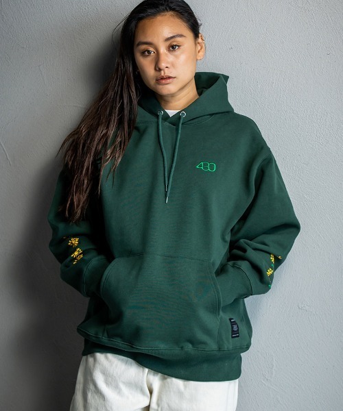 430（フォーサーティ）の「mpa3897-NF LOVE ME? LOVE ME NOT? P-O PARKA パーカー(25-184)（パーカー・メンズ・グレー/イエロー系その他/ブラック/ホワイト/グリーン・3/2/1/0）」の4枚目の写真