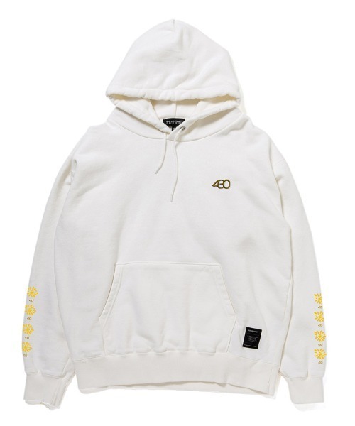 430（フォーサーティ）の「mpa3897-NF LOVE ME? LOVE ME NOT? P-O PARKA パーカー(25-184)（パーカー・メンズ・グレー/イエロー系その他/ブラック/ホワイト/グリーン・3/2/1/0）」の7枚目の写真