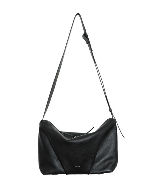 YArKA（ヤーカ）の「【YArKA/ヤーカ】real leather fold and bend tuck 2way bag [tdht5] / リアルレザー折畳み撓せショルダー&ハンドバッグ（ショルダーバッグ・レディース・ブラック・FREE）」の4枚目の写真