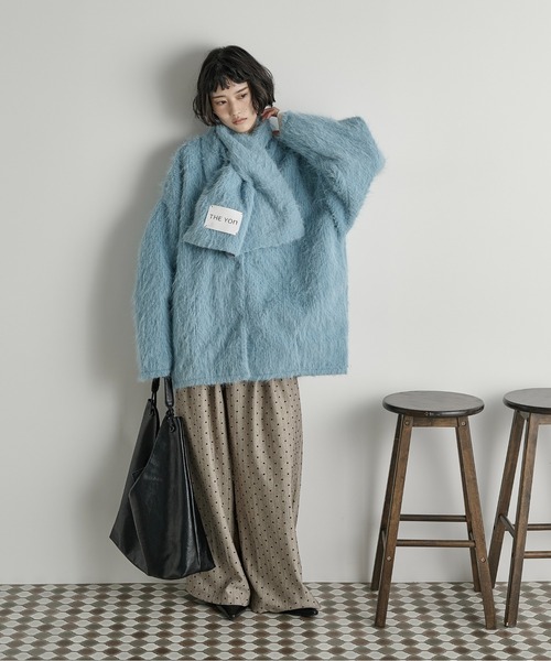 ハートフロッキープリントピンストライプスラックス（スラックス