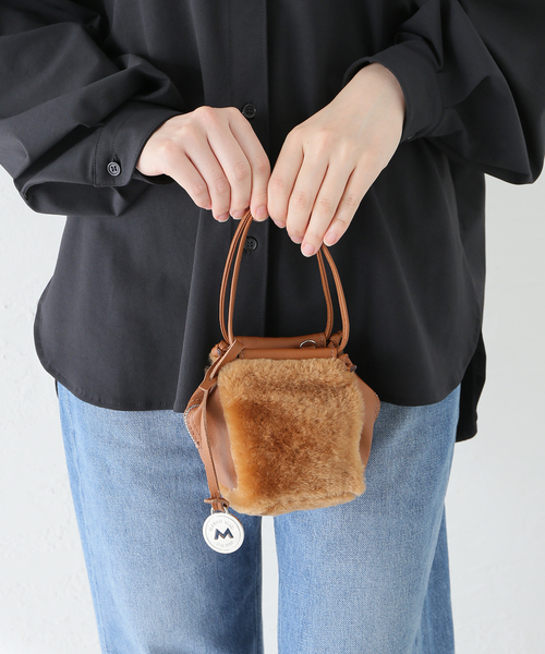 marco masi（マルコマージ）の「MARCO MASI/マルコマージ COMBI MINI（ハンドバッグ・レディース・キャメル/ウッド・FREE）」の12枚目の写真