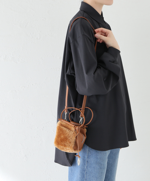 marco masi（マルコマージ）の「MARCO MASI/マルコマージ COMBI MINI（ハンドバッグ・レディース・キャメル/ウッド・FREE）」の13枚目の写真