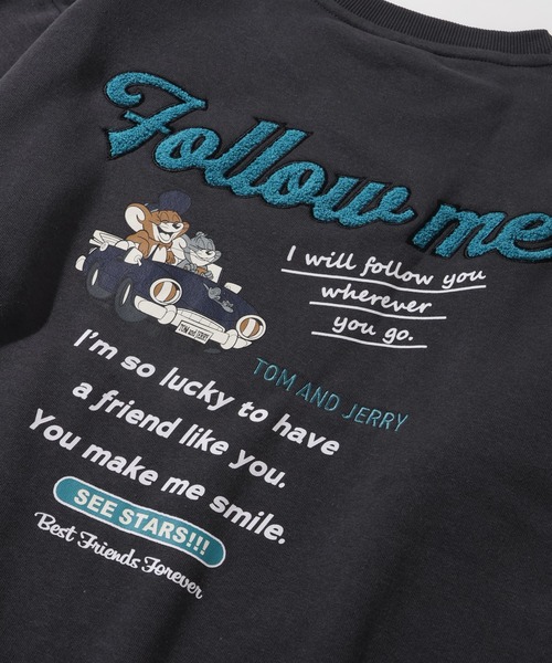 Tom&Jerry(トムアンドジェリー)の「【Tom & Jerry/トム & ジェリー】アートワークデザイン 裏起毛 サガラ刺繍 クルーネック スウェット トレーナー(スウェット・メンズ・スミクロ/オフホワイト/ダークグリーン/グレー系/ダークブルー/ネイビー/ブラック系その他/グレイッシュベージュ/アイボリー/ブラック・M/LL/L)」の12枚目の写真