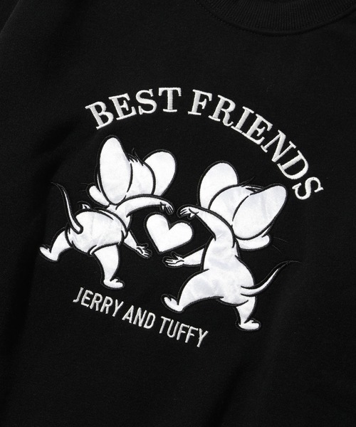 Tom&Jerry(トムアンドジェリー)の「【Tom & Jerry/トム & ジェリー】アートワークデザイン 裏起毛 サガラ刺繍 クルーネック スウェット トレーナー(スウェット・メンズ・スミクロ/オフホワイト/ダークグリーン/グレー系/ダークブルー/ネイビー/ブラック系その他/グレイッシュベージュ/アイボリー/ブラック・M/LL/L)」の19枚目の写真