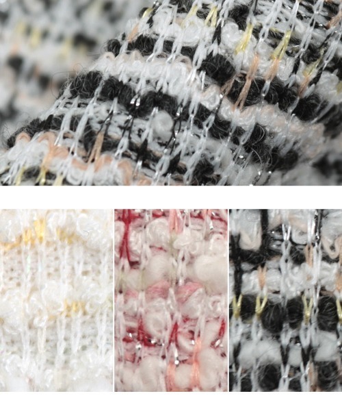 KOBE LETTUCE（コウベレタス）の「フリンジサマーツイード半袖ジャケット（シャツ/ブラウス・レディース・ブラック/ピンク/ホワイト・M）」の14枚目の写真