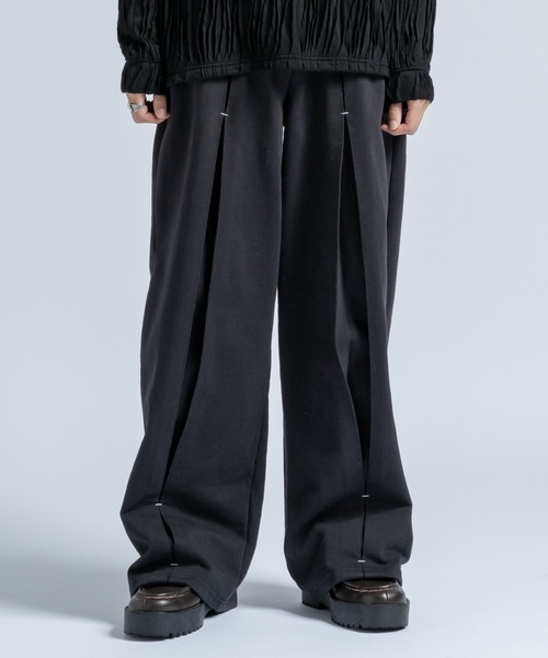 CASPER JOHN(キャスパージョン)の「Tuck sweat pants / タックスウェットパンツ(スウェットパンツ・メンズ・グレー/チャコールグレー/ブラック・LARGE/MEDIUM/SMALL/X-SMALL)」の21枚目の写真