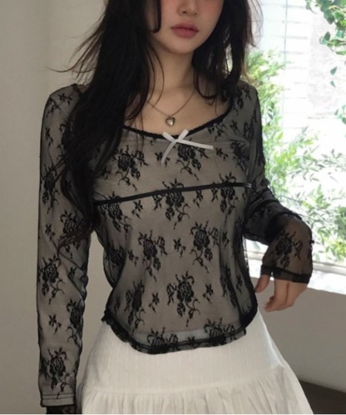 Vipoa(ヴィポア)の「race slim tops(Tシャツ/カットソー・レディース・ブラック/ホワイト・FREE)」の5枚目の写真