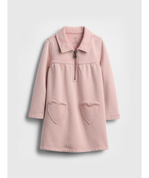 GAP(ギャップ)の「ヴィンテージソフト ハーフジップ ワンピース (幼児・ベビー)(ワンピース・キッズ・ピンク/ブルー・80cm/90cm/100cm/110cm/70cm/95cm/105cm)」の4枚目の写真