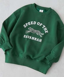 スウェット（グリーン・カーキ/緑色系・前面プリント