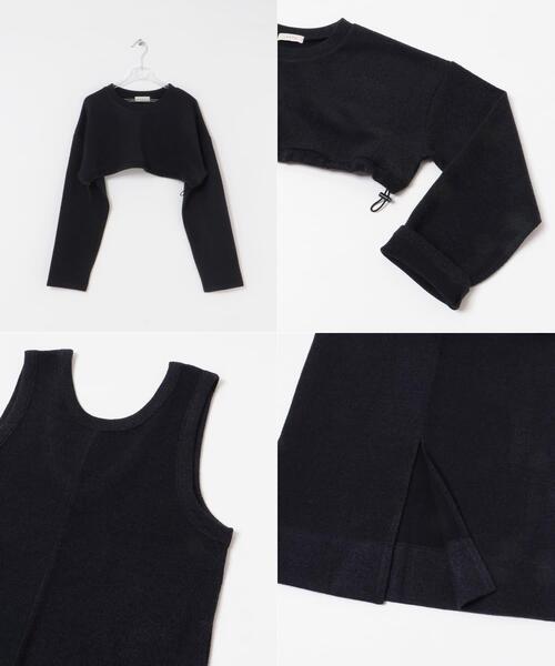 LAATO（ラート）の「layered one piece（ワンピース・レディース・ライトカーキ/ブラック・FREE）」の3枚目の写真