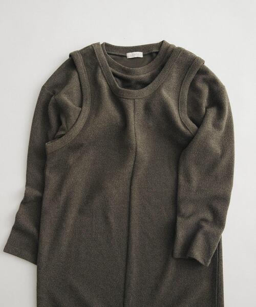 LAATO（ラート）の「layered one piece（ワンピース・レディース・ライトカーキ/ブラック・FREE）」の13枚目の写真