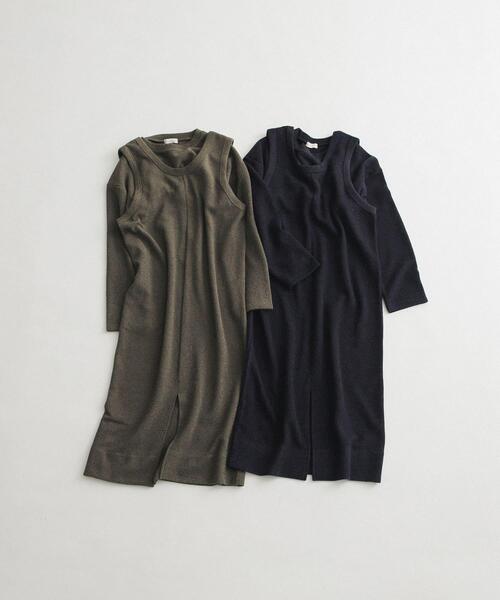 LAATO（ラート）の「layered one piece（ワンピース・レディース・ライトカーキ/ブラック・FREE）」の15枚目の写真