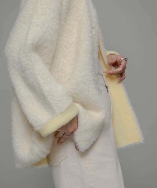 セール】ダブルフェイスバイカラーカーディガン（カーディガン/ボレロ