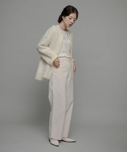 URBAN RESEARCH Sonny Label（アーバンリサーチサニーレーベル）の「ダブルフェイスバイカラーカーディガン（カーディガン/ボレロ・レディース・ベージュ/オフホワイト/グレー・FREE）」の15枚目の写真