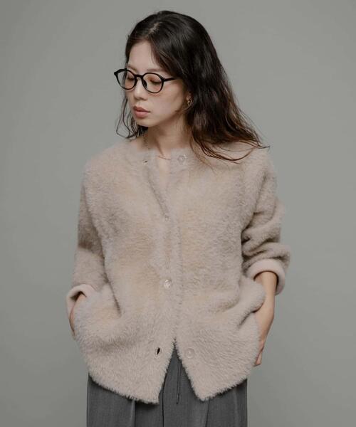 URBAN RESEARCH Sonny Label（アーバンリサーチサニーレーベル）の「ダブルフェイスバイカラーカーディガン（カーディガン/ボレロ・レディース・ベージュ/オフホワイト/グレー・FREE）」の20枚目の写真