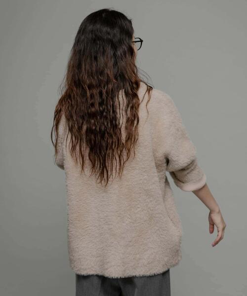 URBAN RESEARCH Sonny Label（アーバンリサーチサニーレーベル）の「ダブルフェイスバイカラーカーディガン（カーディガン/ボレロ・レディース・ベージュ/オフホワイト/グレー・FREE）」の21枚目の写真