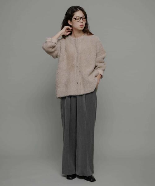 URBAN RESEARCH Sonny Label（アーバンリサーチサニーレーベル）の「ダブルフェイスバイカラーカーディガン（カーディガン/ボレロ・レディース・ベージュ/オフホワイト/グレー・FREE）」の22枚目の写真