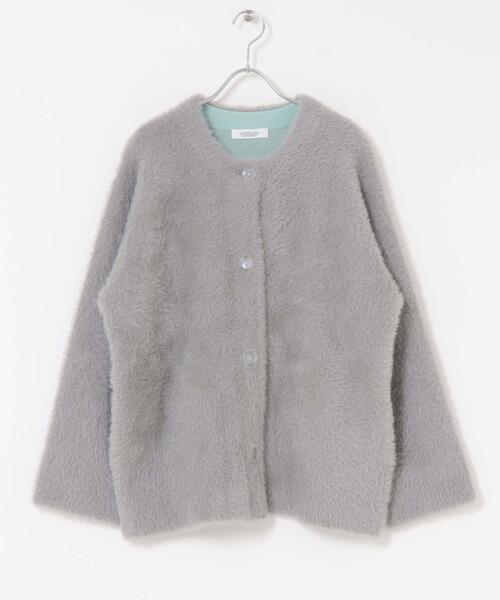 yori バイカラー　カーデガン　38 グレー yori バイカラー カーデガン 38 グレー yori バイカラーカーディガン