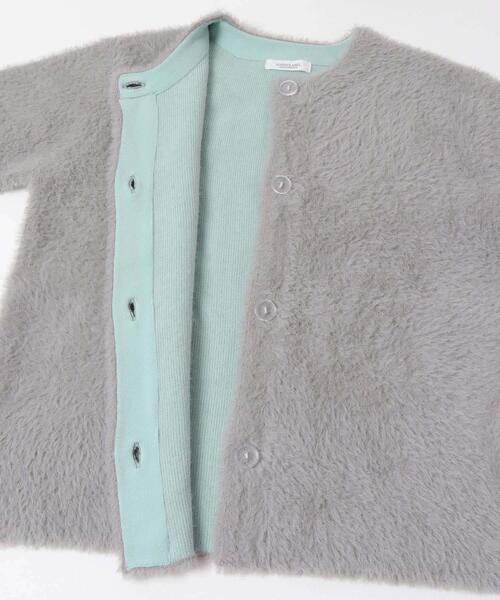 URBAN RESEARCH Sonny Label（アーバンリサーチサニーレーベル）の「ダブルフェイスバイカラーカーディガン（カーディガン/ボレロ・レディース・ベージュ/オフホワイト/グレー・FREE）」の7枚目の写真