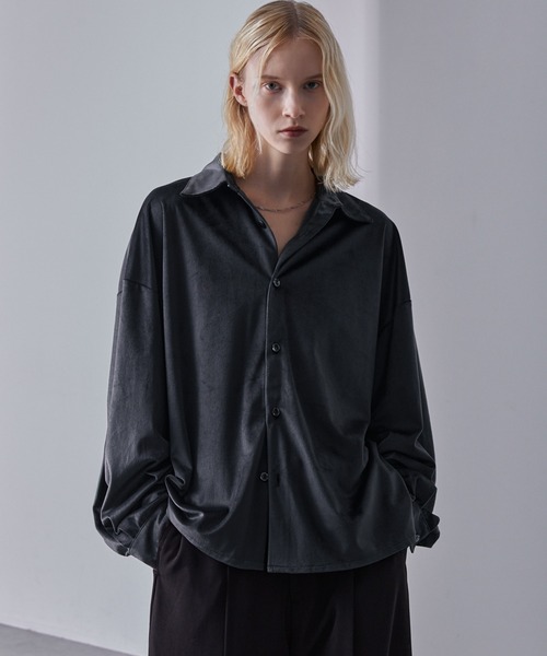 ベロアセミショートルーズシャツ（シャツ/ブラウス）｜Loose/ルース
