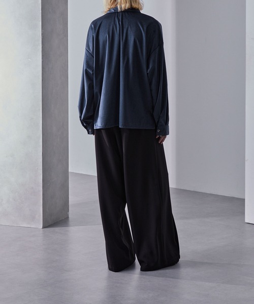 ベロアセミショートルーズシャツ（シャツ/ブラウス）｜Loose/ルース