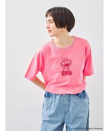 レディースのTシャツ/カットソー（ピンク/桃色系・刺繍