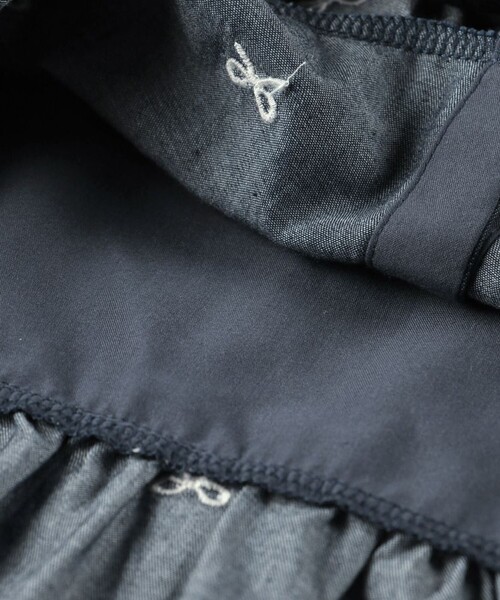 BRANSHES(ブランシェス)の「【おそろい】リボン柄刺繍チュニック(シャツ/ブラウス・キッズ・ネイビー・100/110/120/130/140/150)」の7枚目の写真