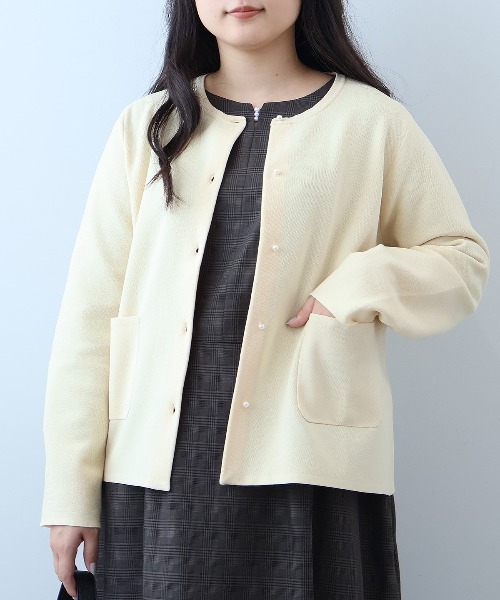 セール】【L～5L 大きいサイズ】【抗ピル/ウォッシャブル】パール